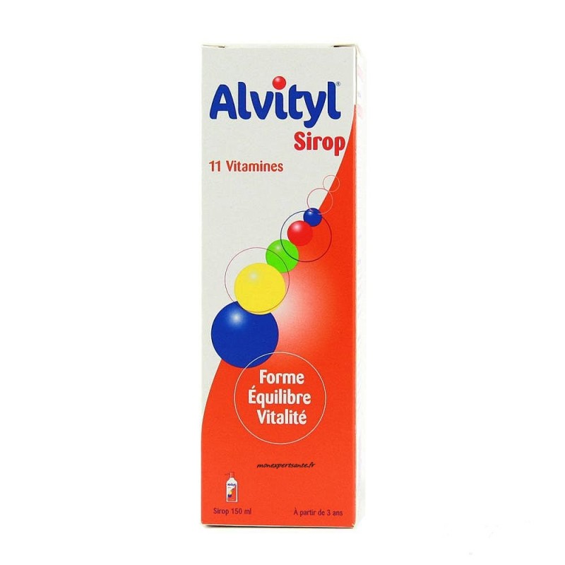 ALVITYL SIROP AUX 11 VITAMINES FLACON DE 150 ML - Pharmacie en ligne