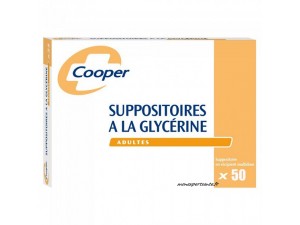 SUPPOSITOIRES A LA GLYCERINE COOPER ADULTES BTE 50