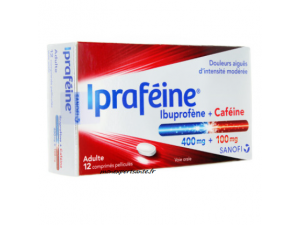 IPRAFEINE IBUPROFENE CAFEINE DOULEURS AIGUES 400MG/100MG 12 COMPRIMES