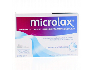 MICROLAX CONSTIPATION ADULTE BTE DE 4 LAVEMENTS - pharmacie en ligne